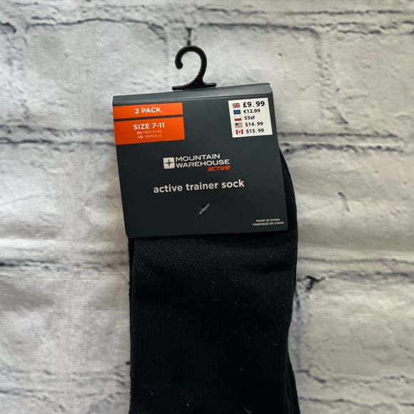 Mountain Warehouse Active Trainer Socks 2 Pack - Picture 2 of 4
